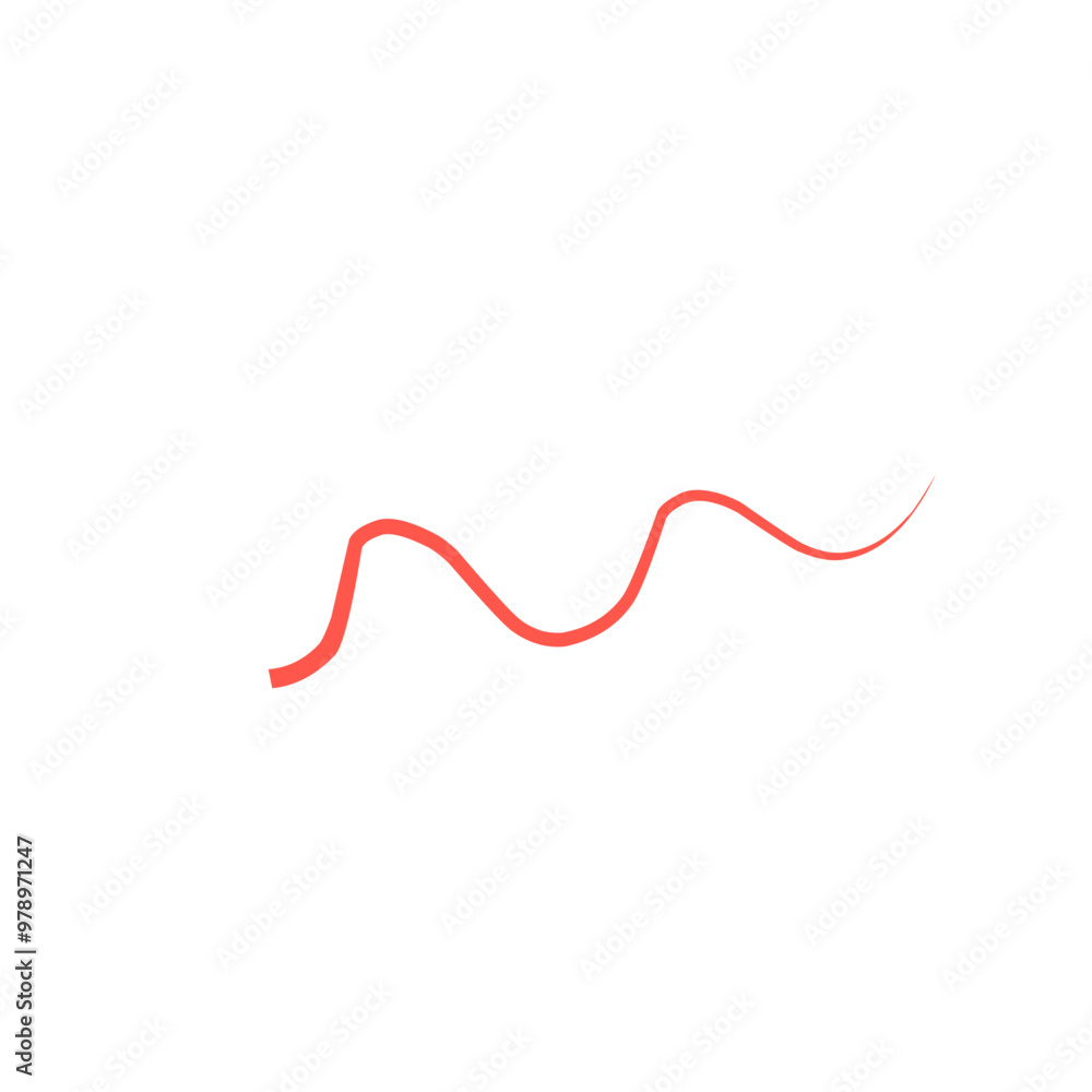 Red Squiggle Brush Scribble Underline Red Squiggle Brush Scribble Underline