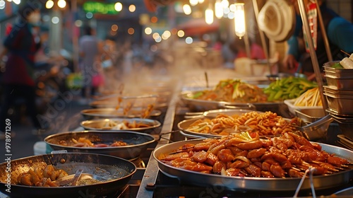 Asian street food wallpaper