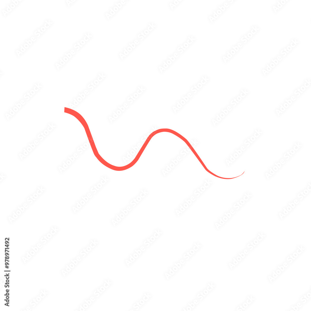 Red Squiggle Brush Scribble Underline Red Squiggle Brush Scribble Underline