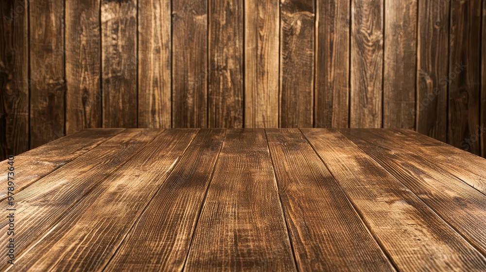 Rustic Wooden Background with Tabletop for Product Display Rustic Wooden Background with Tabletop for Product Display