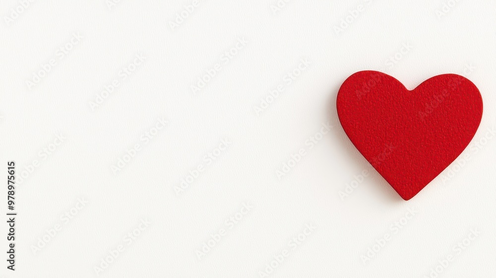Red Heart Shape on White Background Valentine s Day Love Symbol Red Heart Shape on White Background Valentine s Day Love Symbol