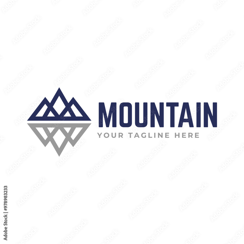 Fototapeta premium Mountain logo, Peak logo design vector template