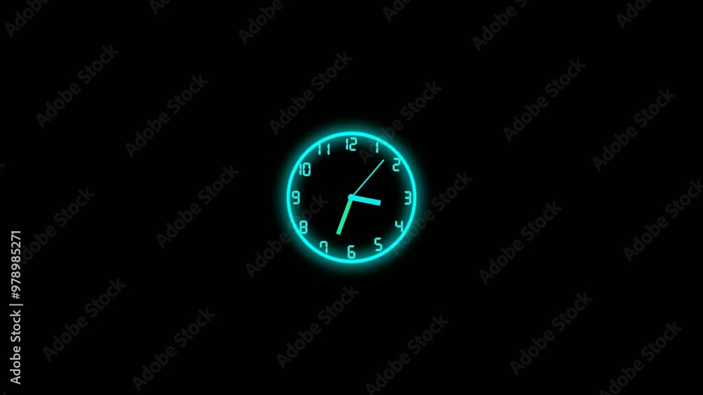 Clock Counting Down 24-Hour animated clock time-lapse, Clock with moving arrows Clock Counting Down 24-Hour animated clock time-lapse, Clock with moving arrows