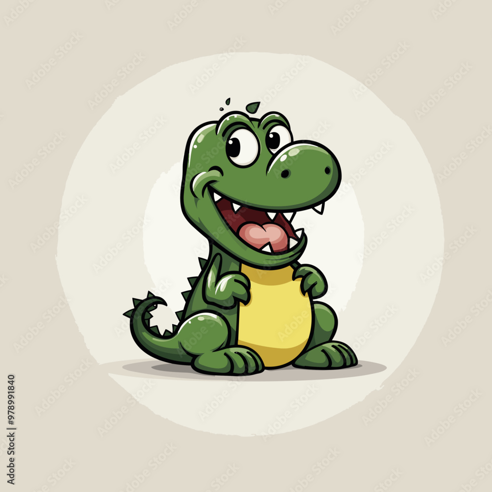 Alligator hand-drawn kids comic illustration. Cute vector doodle style cartoon illustration. Alligator hand-drawn kids comic illustration. Cute vector doodle style cartoon illustration.