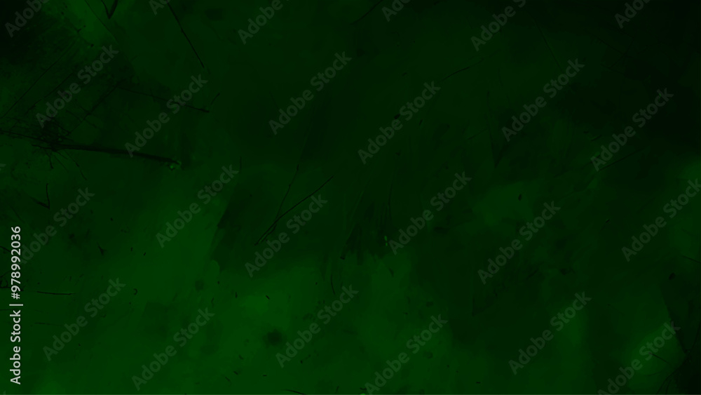 Naklejka premium Dark green watercolor background texture vector. Paint leaks and ombre effects. 
