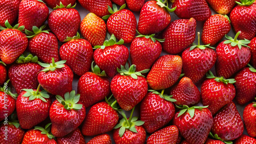 Grid of ripe red strawberries on background, strawberry, fruit, organic, fresh, ripe, red, juicy, grid,vibrant, healthy Grid of ripe red strawberries on background, strawberry, fruit, organic, fresh, ripe, red, juicy, grid,vibrant, healthy