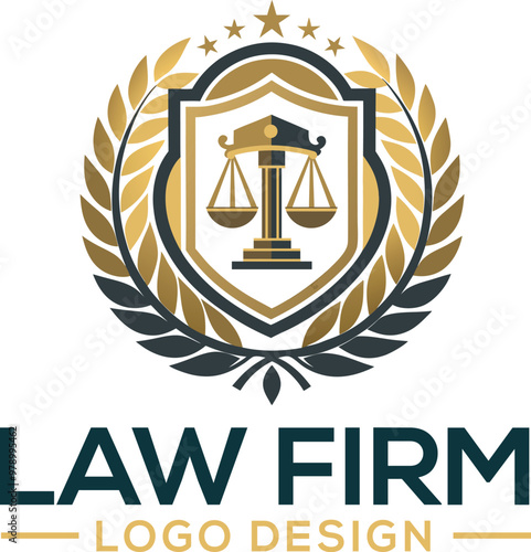 Law Firm logo design. Attorney , Law Lawyer , court, judicial and justice logo design.