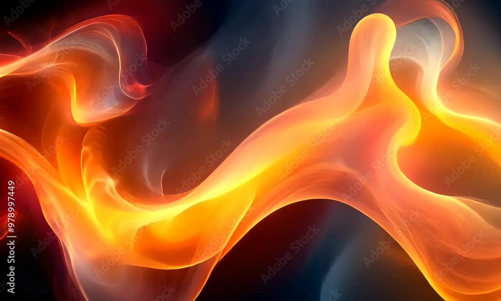 Abstract Orange Flame Abstract Orange Flame