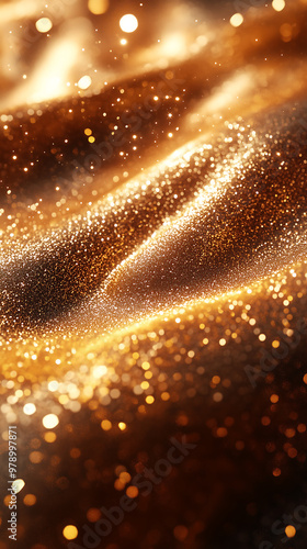 Shimmering gold texture with intricate details and radiant light luxurious warm glow abstract backgrounds