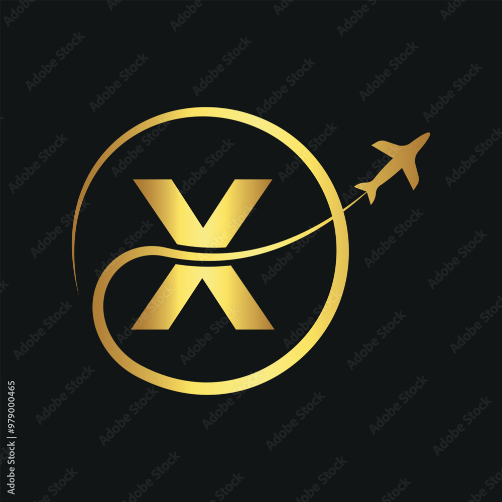 Initial travel Logo combine with letter X vector template Initial travel Logo combine with letter X vector template
