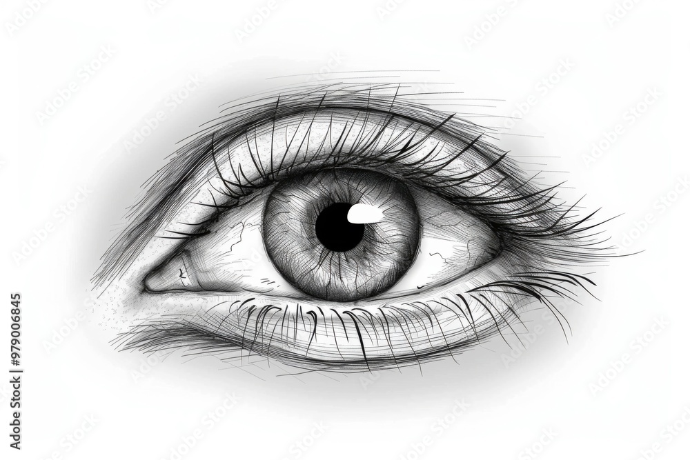 Fototapeta premium Divine eye captured in a simple outline