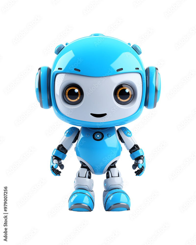 Adorable robot with a waving smile. Perfect for artificial intelligence concepts, robot games, and tech customer service. Generative AI Adorable robot with a waving smile. Perfect for artificial intelligence concepts, robot games, and tech customer service. Generative AI