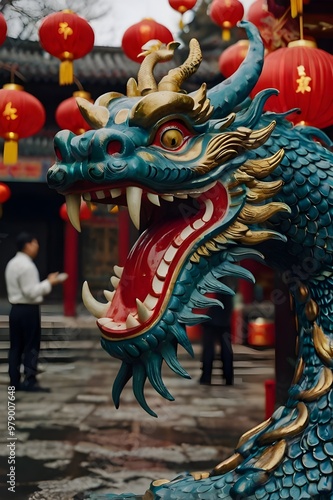 Wallpaper Mural Chinese dragon. The year of the Dragon in China and Eastern Asia. Torontodigital.ca