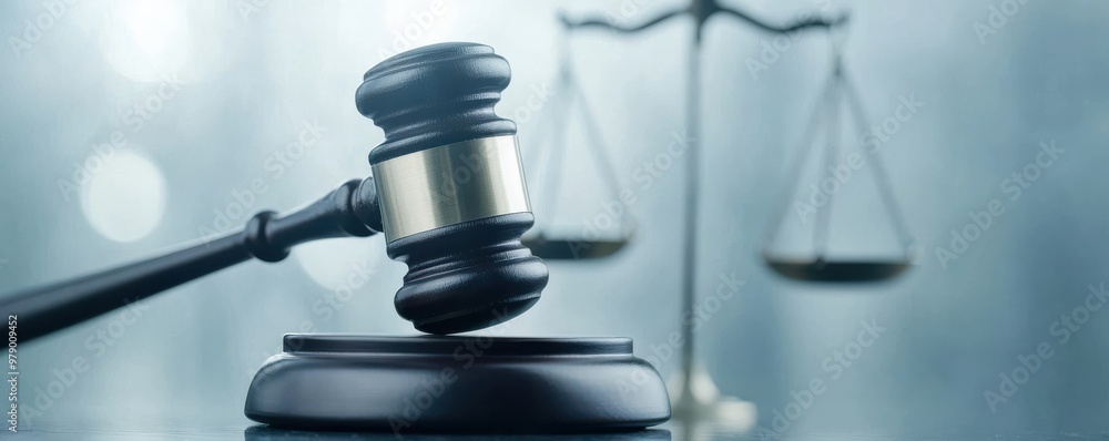 judge's gavel on a wooden block, symbolizing justice and authority in a legal setting. judge's gavel on a wooden block, symbolizing justice and authority in a legal setting.