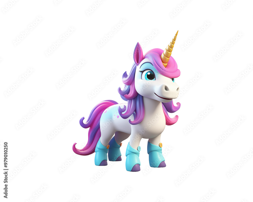 A white unicorn with a rainbow tail, pink mane, and a heart on the side is suitable for children's products, fantasy book covers, and greeting cards. Generative AI A white unicorn with a rainbow tail, pink mane, and a heart on the side is suitable for children's products, fantasy book covers, and greeting cards. Generative AI