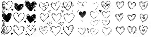 The collection of hand drawn hearts is part of the collection of love illustrations.