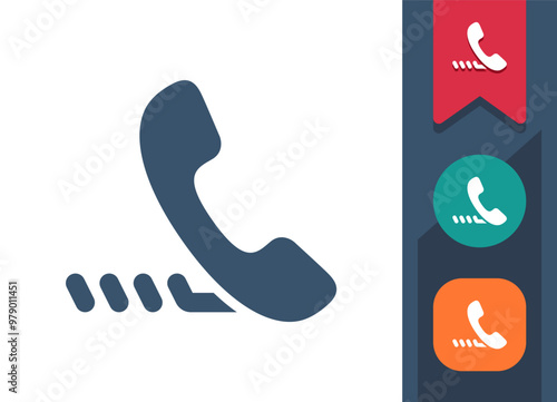 Phone Icon. Telephone, Handset, Phone Call, Phone Cord