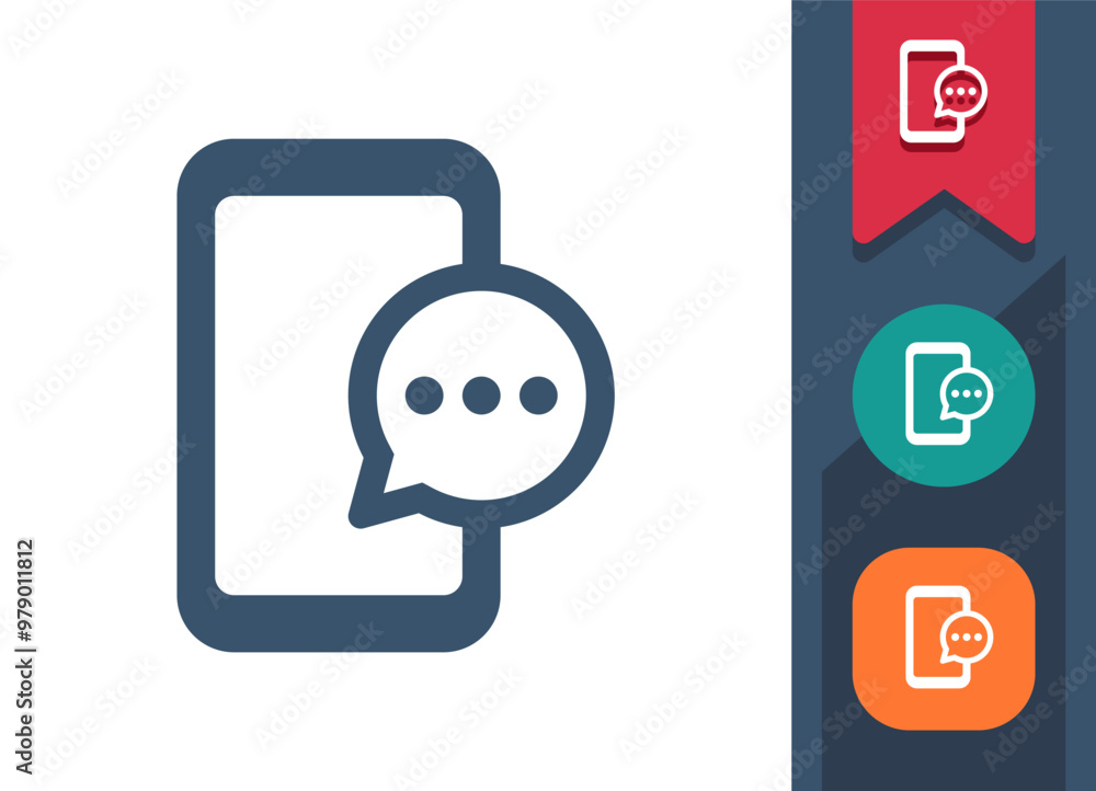 Smartphone Icon. Mobile Phone, Telephone, Phone Call, Chat Bubble, Texting, Text Message Smartphone Icon. Mobile Phone, Telephone, Phone Call, Chat Bubble, Texting, Text Message