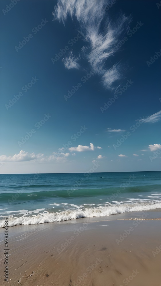 Ocean breeze soothing atmosphere clear blue sky phone wallpaper background Ocean breeze soothing atmosphere clear blue sky phone wallpaper background