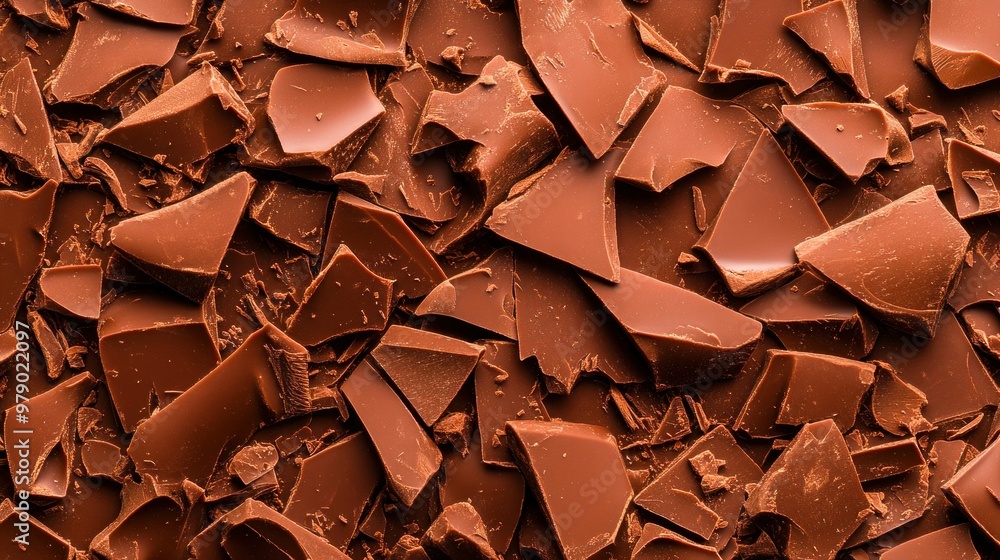 Milk Chocolate Shavings Flat Lay Background Milk Chocolate Shavings Flat Lay Background