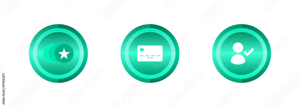 Bank card set icons. Linear, silhouette and flat style. Vector icons. Bank card set icons. Linear, silhouette and flat style. Vector icons.