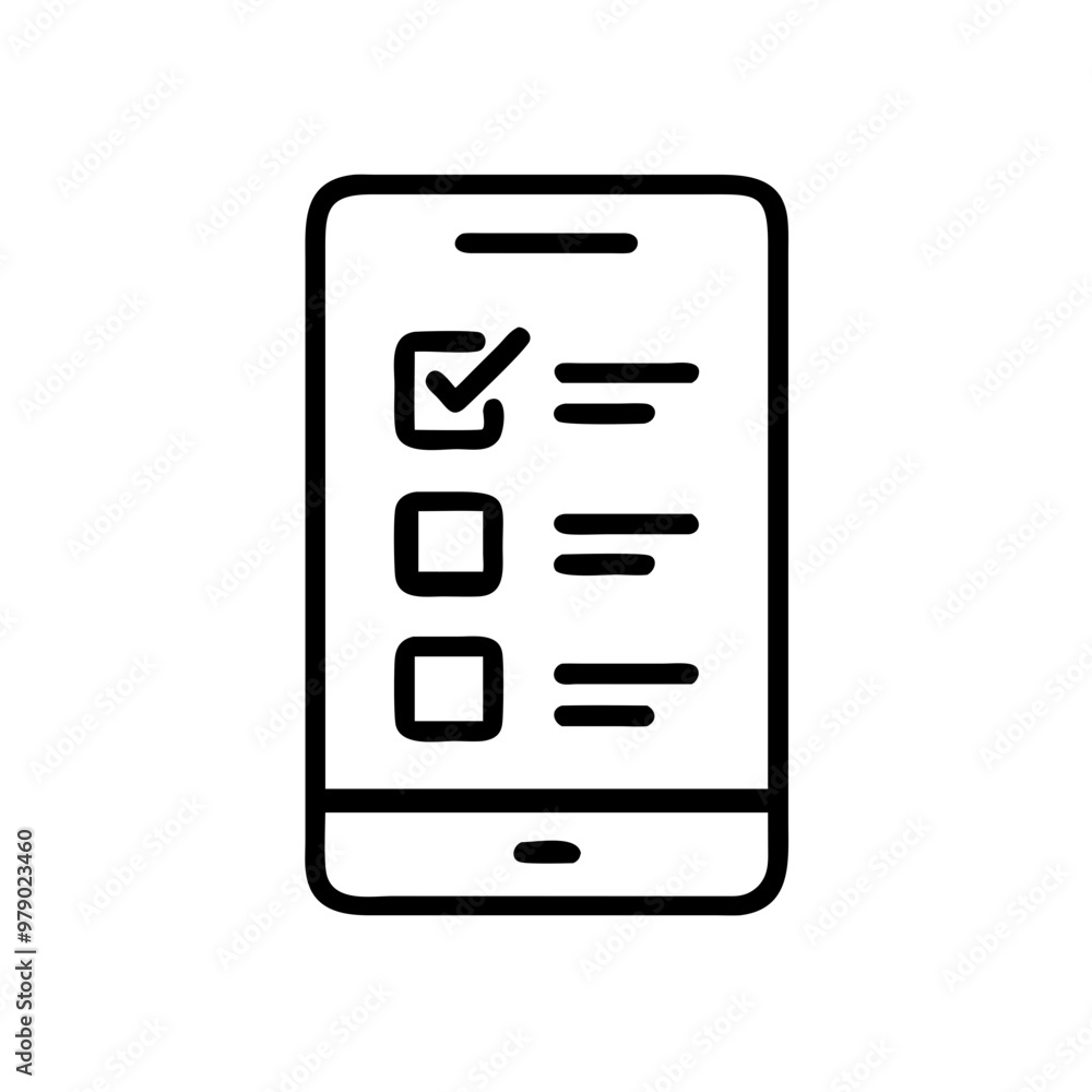Mobile Checklist Icon Mobile Checklist Icon