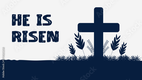 Holy Cross an important holy symbol to represent the Son of God Jesus Christ he is risen Good Friday illustration