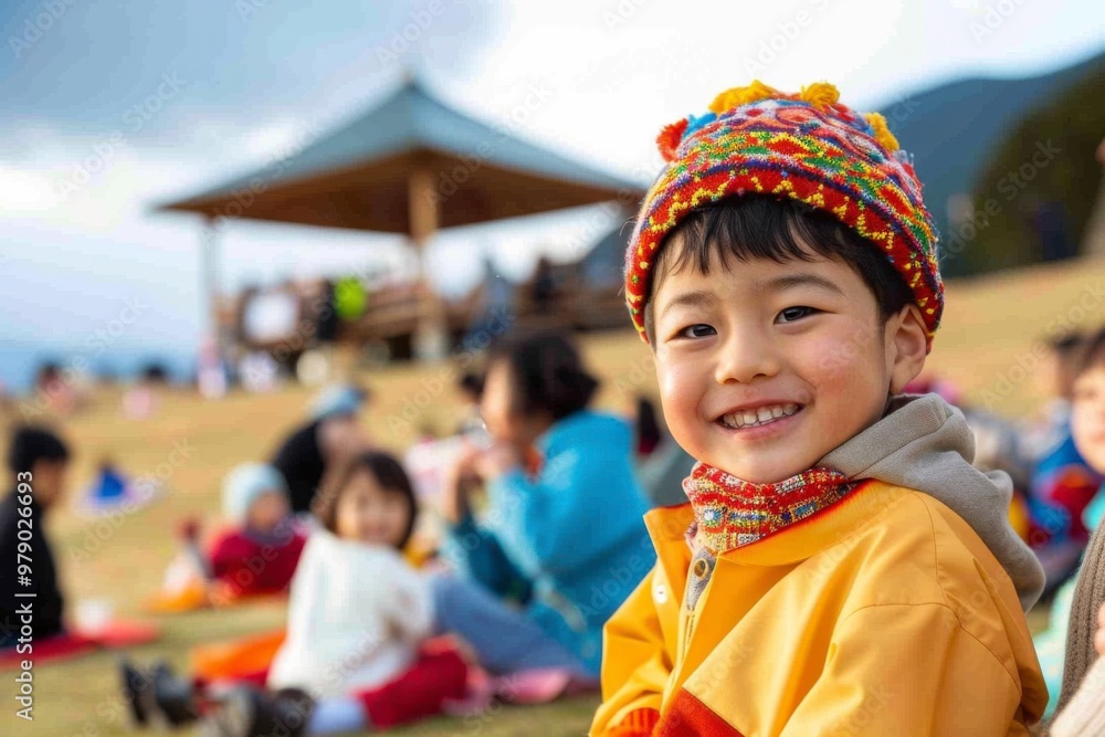 Serene Countryside Reunion on New Year's Day 2025: Families Bonding, Children Playing Serene Countryside Reunion on New Year's Day 2025: Families Bonding, Children Playing