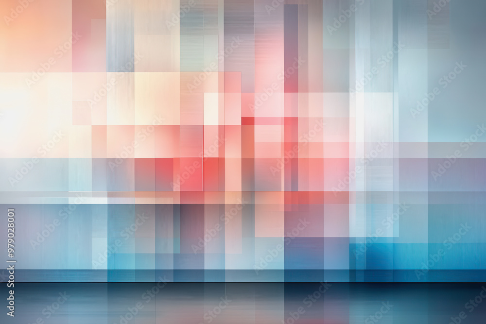 Pastel geometric design, blocks, overlapping, soft pink, blue, cream tones, abstract pattern Pastel geometric design, blocks, overlapping, soft pink, blue, cream tones, abstract pattern