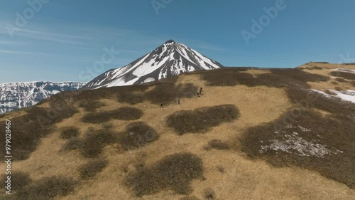 Onekotan island, Krenitsyn volcano, view from a drone