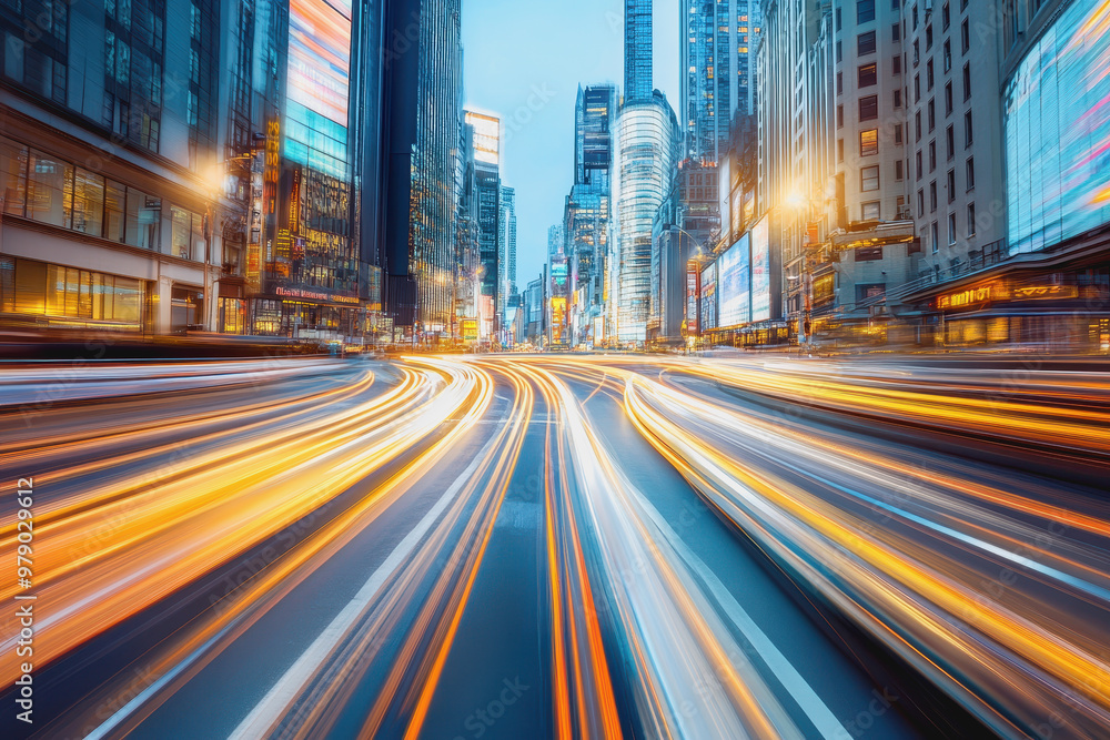 Futuristic city street, digital data overlay, neon lights, vibrant reflections on glass surfaces Futuristic city street, digital data overlay, neon lights, vibrant reflections on glass surfaces