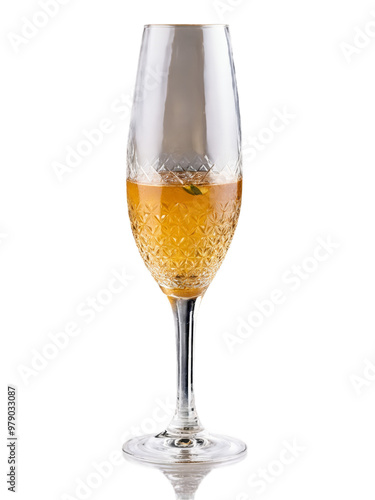 Andalusian Rebujito Tall slender glass with sherry and soda traditional drink from the Sherry Triangle photo