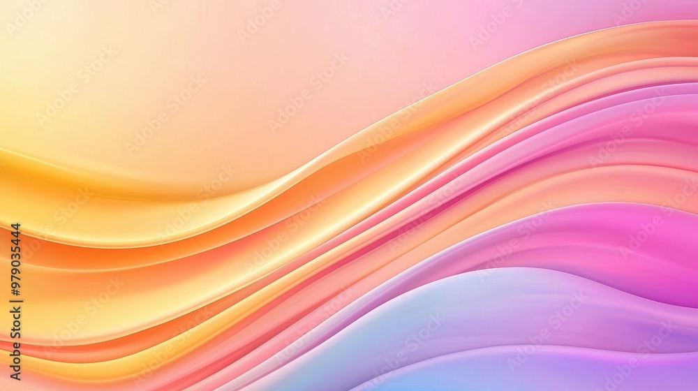 Abstract Colorful Wavy Background with Pastel Gradient Abstract Colorful Wavy Background with Pastel Gradient