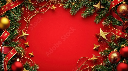 Red & gold Christmas decor