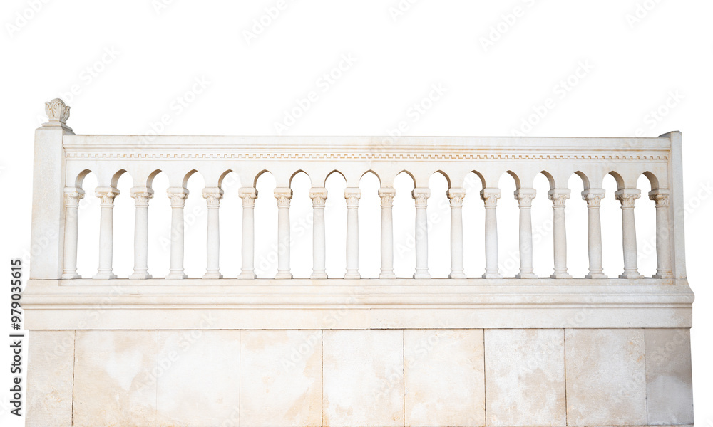 stone railing isolated