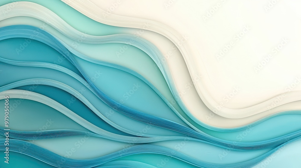 Abstract Blue and White Wavy Paper Background Abstract Blue and White Wavy Paper Background