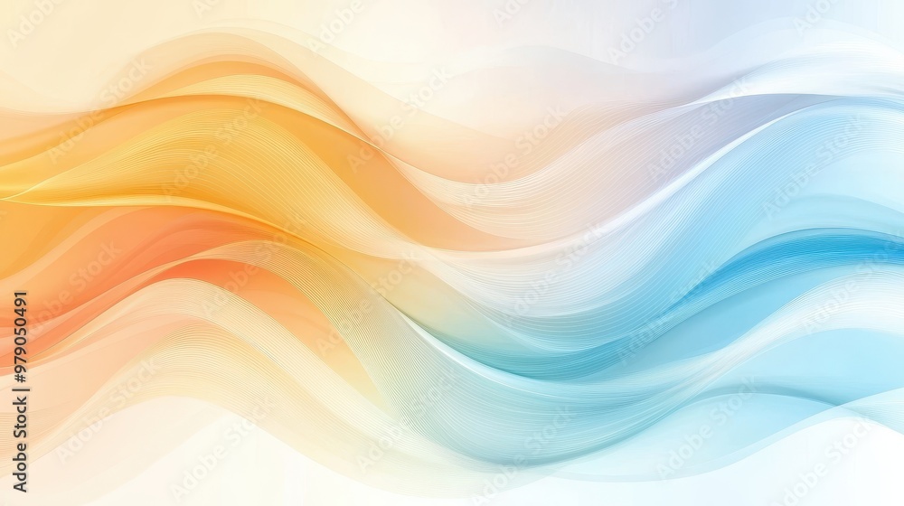 Abstract Wave Background with Orange Blue and White Colors Abstract Wave Background with Orange Blue and White Colors