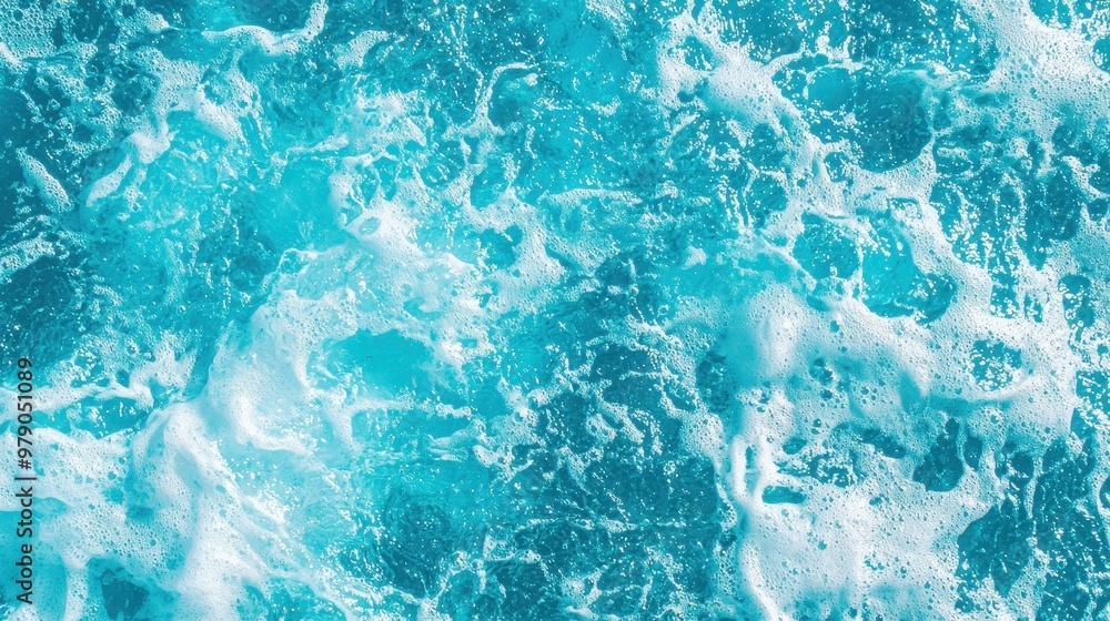 Ocean Water Texture Blue Water Surface with White Foam Ocean Water Texture Blue Water Surface with White Foam