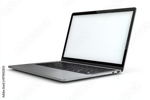 Laptop Mockup on Isolated white background created with Generative AI