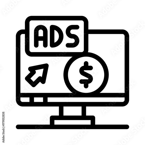 Google Ads line icon