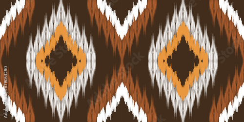 Ethnic ikat seamless pattern.beautiful pattern. folk embroidery,bohemian style,aztec geometric art ornament print.ethnic abstract art.Seamless fabric.design for fabric, carpet, wallpaper, clothing.