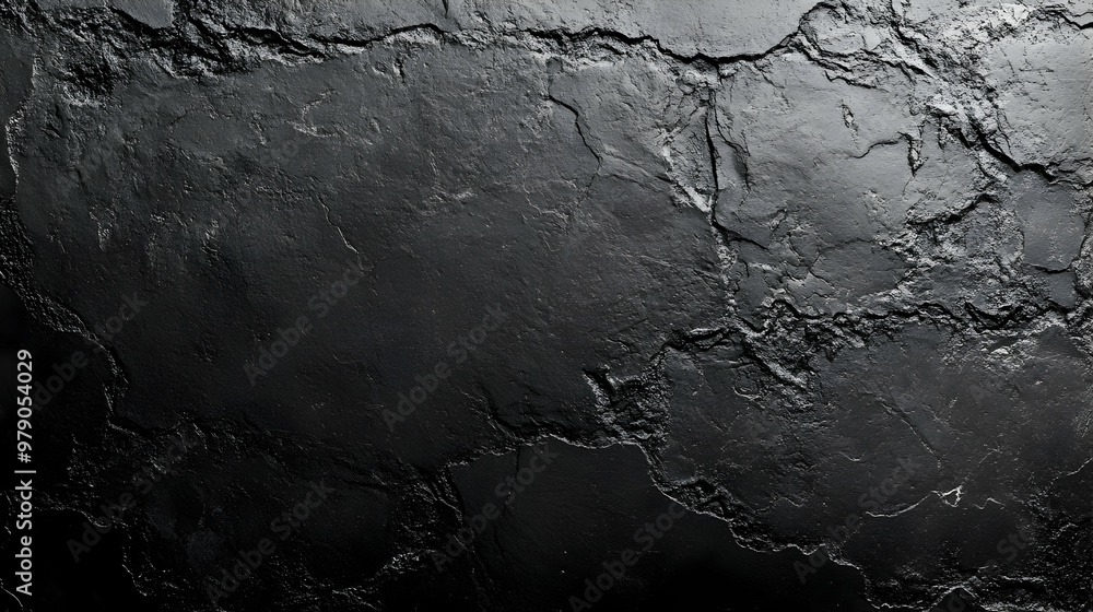 Dark Textured Stone Background with Cracks and a Rough Surface Dark Textured Stone Background with Cracks and a Rough Surface
