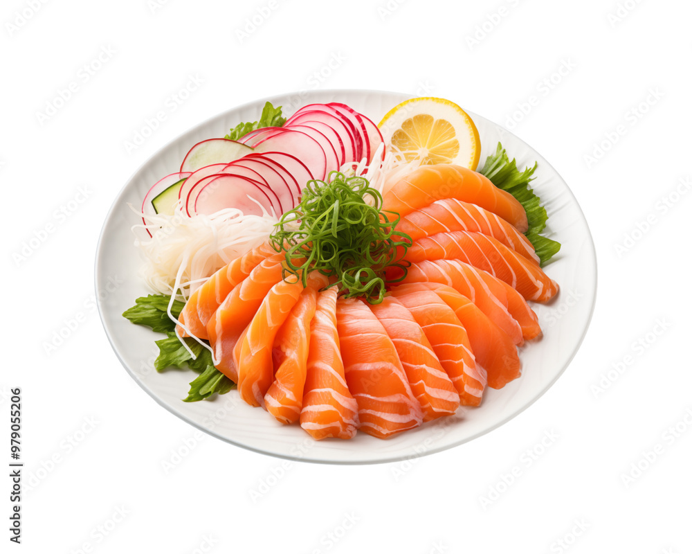 Mix sashimi, lemon slices, and garnishes suitable for seafood restaurant menus, recipe cards, culinary websites, and food related promotional materials. Generative AI Mix sashimi, lemon slices, and garnishes suitable for seafood restaurant menus, recipe cards, culinary websites, and food related promotional materials. Generative AI