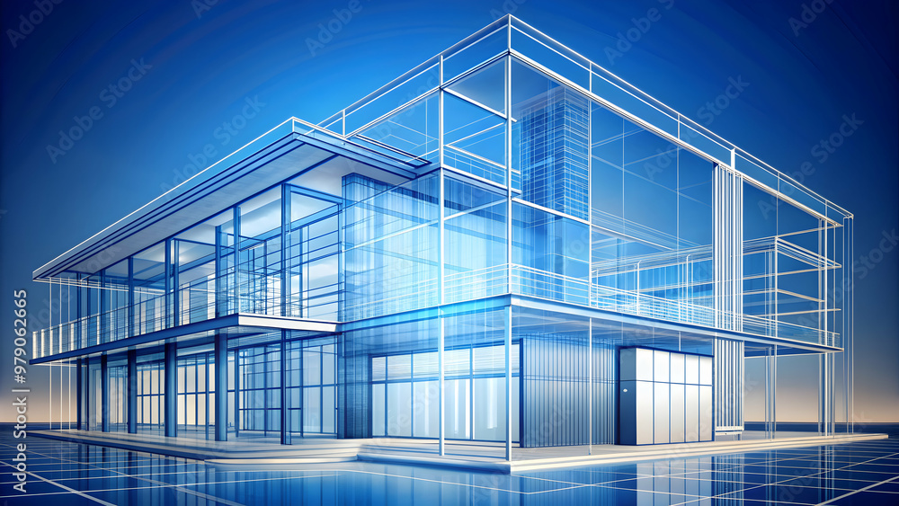 Artistic blueprint of a modern building, architecture, design, sketch, concept, blueprint, artistic, style, modern Artistic blueprint of a modern building, architecture, design, sketch, concept, blueprint, artistic, style, modern