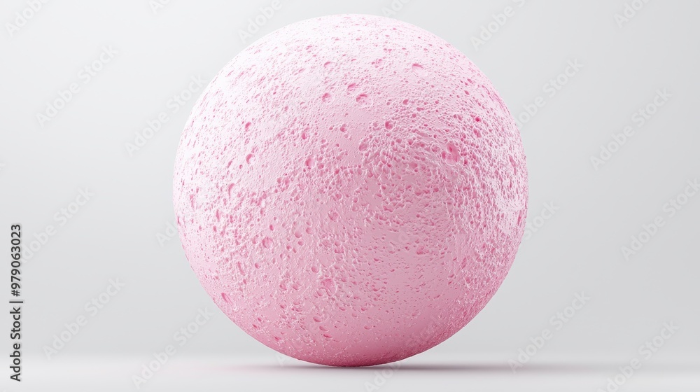 Pink Textured Sphere 3D Render Pink Textured Sphere 3D Render