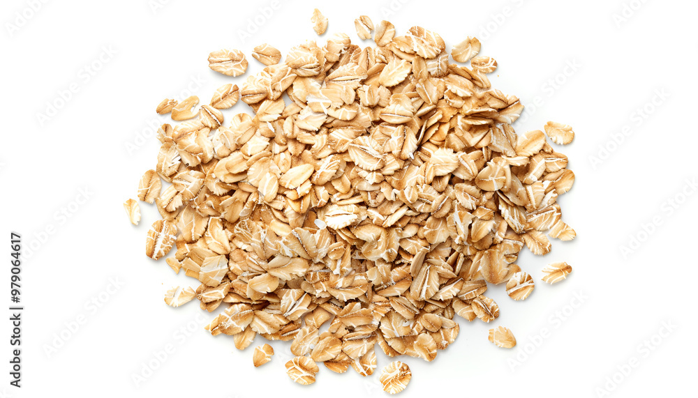 oat flakes isolated on white background. Top view oat flakes isolated on white background. Top view