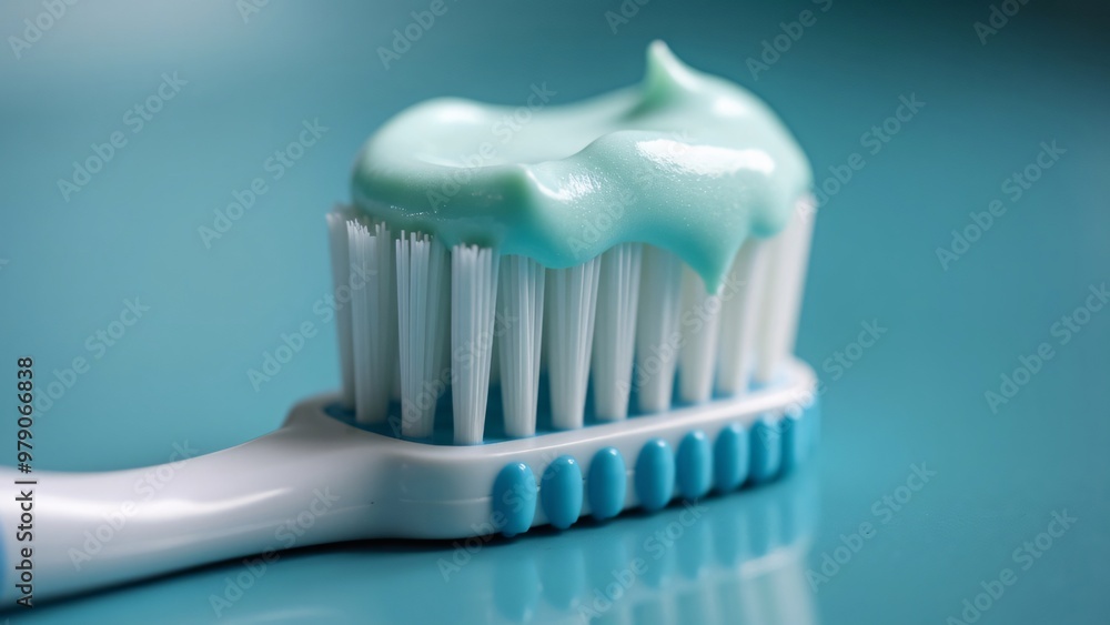 A toothbrush with toothpaste on bristles close up healthcare photo
A toothbrush with toothpaste on bristles close up healthcare photo