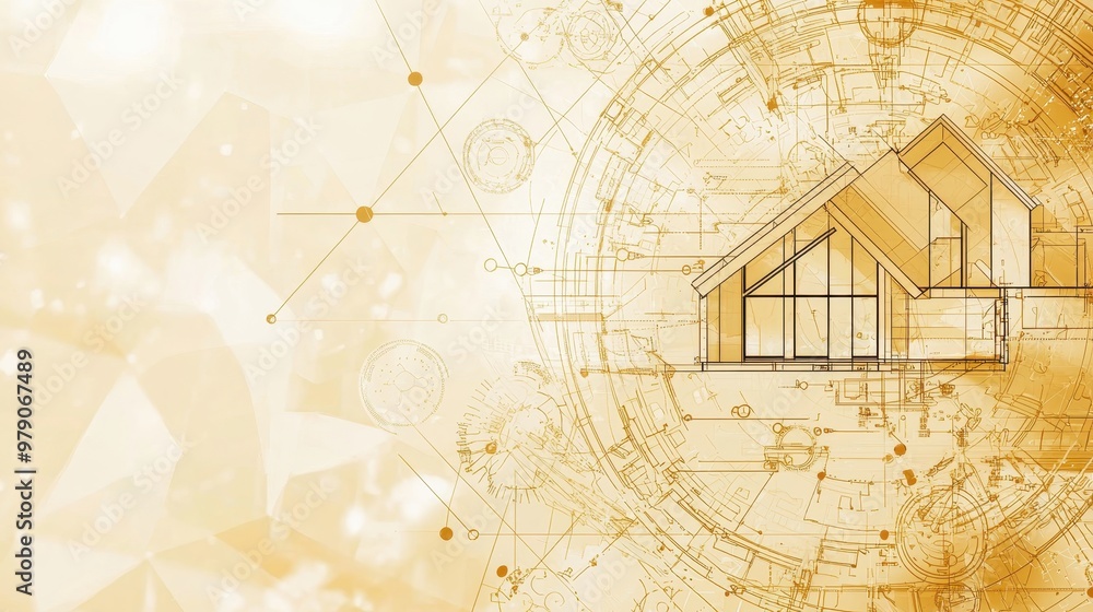 Obraz premium Abstract Architecture Blueprint Design Concept