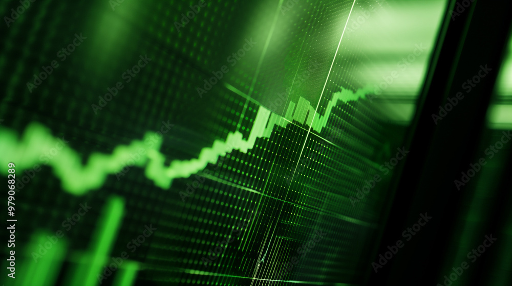 Close-up of a digital stock market screen showing a dividend stock graph with a green upward trend line, symbolizing financial growth and investment success. The softly blurred background highlights t Close-up of a digital stock market screen showing a dividend stock graph with a green upward trend line, symbolizing financial growth and investment success. The softly blurred background highlights t