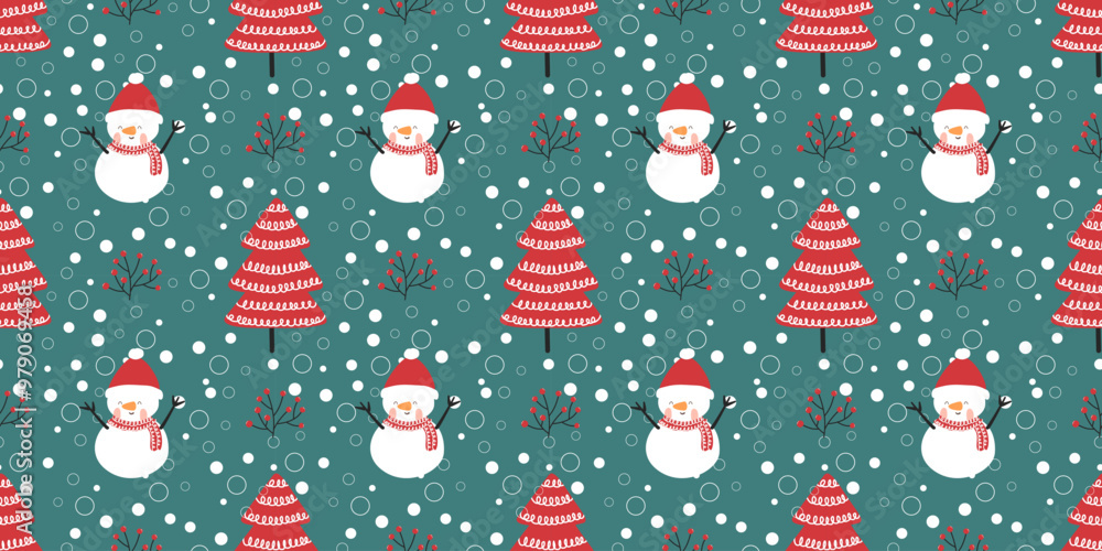 seamless pattern with christmas tree. set of christmas trees, stars and snowflakes. seamless pattern with christmas tree. set of christmas trees, stars and snowflakes.